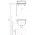 Шкаф с зеркалом для ванной Акватон Америна 60