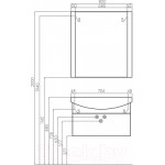 Тумба под умывальник Акватон Ария 80