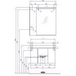 Шкаф с зеркалом для ванной Акватон Рене 80