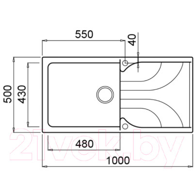 Мойка кухонная Elleci Ego 480 Aluminium M79 / LME48079