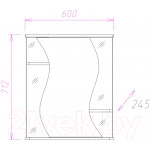 Шкаф с зеркалом для ванной Onika Лилия 60.01 R
