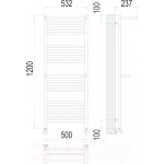 Полотенцесушитель водяной Terminus Аврора 32/20 П22 500x1200