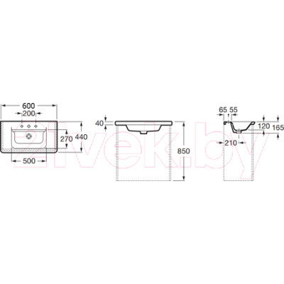 Умывальник Roca Unik The Gap 60 / A327472000