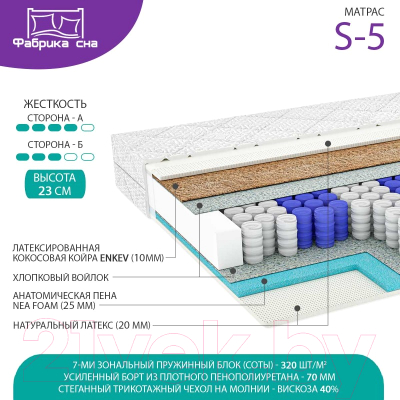 Матрас Фабрика сна Sweet S-5 70x200