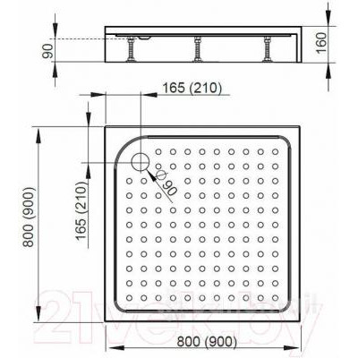 Душевой поддон Radaway Rodos C900 / 4K99155-04