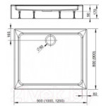 Душевой поддон Radaway Laros Compact D1000x800 / SLD81017-01