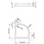 Душевой поддон Radaway Siros A900 Compact / SBA9917-2