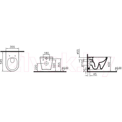 Унитаз подвесной VitrA Integra Rim-Ex / 7040B003-0075