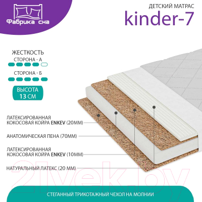 Детский матрас Фабрика сна Kinder-7 70x160