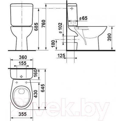 Унитаз напольный Jika Zeta 8253960002429