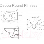 Унитаз подвесной Roca Round Rimless 346998000