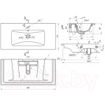 Умывальник Dreja Эйфория 100 / 641235