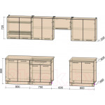 Кухонный гарнитур Интерлиния Мила Пластик 2.9 А