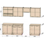 Кухонный гарнитур Интерлиния Мила Пластик 3.0 А
