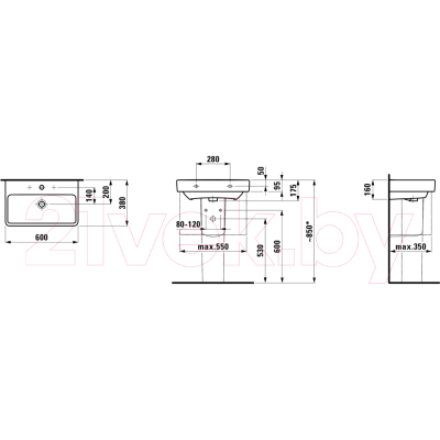 Умывальник Laufen Pro S 8189590001041