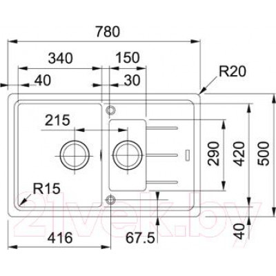 Мойка кухонная Franke Basis BFG 651-78