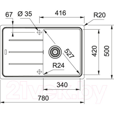 Мойка кухонная Franke Basis BFG 611