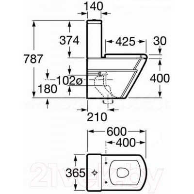 Унитаз напольный Roca Hall 7342629000