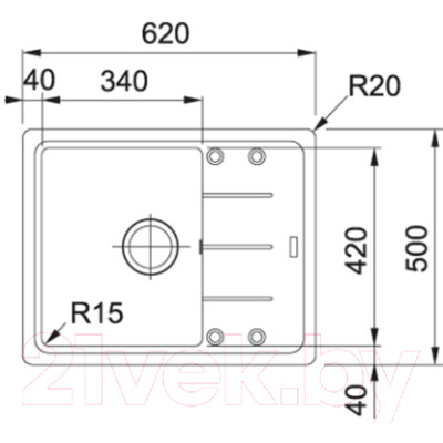 Мойка кухонная Franke Basis BFG 611C