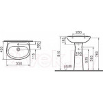 Умывальник VitrA Normus 55 / 9600B003-7650