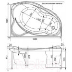 Ванна акриловая Aquanet Jamaica 160x100 R