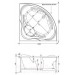 Ванна акриловая Aquanet Malta New 150x150