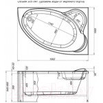 Ванна акриловая Aquanet Mayorca 150x100 R