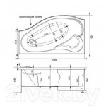 Ванна акриловая Aquanet Palma 170x90 L