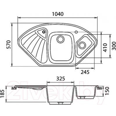 Мойка кухонная GranFest Corner GF-C1040E