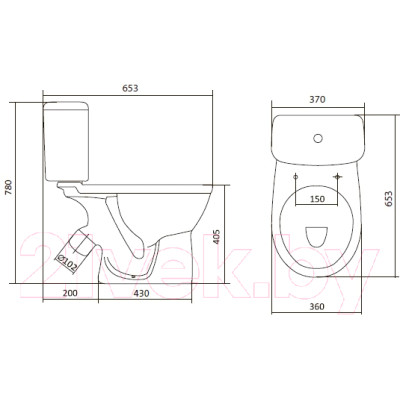 Унитаз напольный Santek Бореаль WH302143