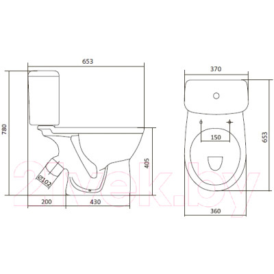 Унитаз напольный Santek Бореаль WH302146