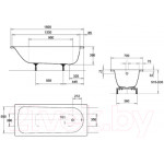 Ванна стальная Kaldewei Eurowa 150x70