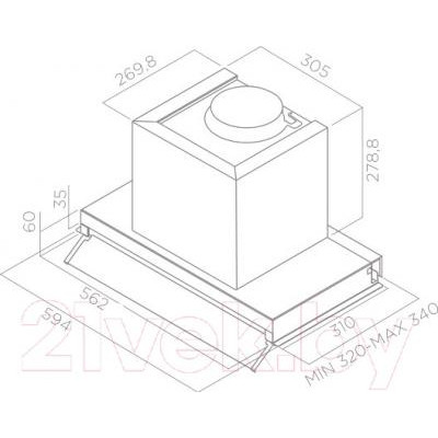 Вытяжка скрытая Elica Box In IX/A/60