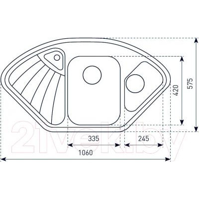 Мойка кухонная Zigmund & Shtain Eckig 1000.2