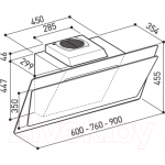 Вытяжка наклонная Korting KHC67070GW