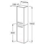 Шкаф-пенал для ванной Roca The Gap / ZRU9302696