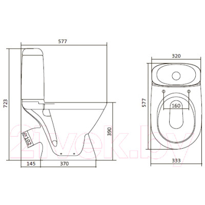 Унитаз напольный Santek Римини WH501523