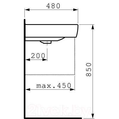 Умывальник Laufen Pro 8189530001041