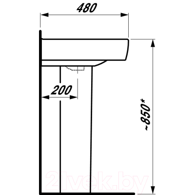 Умывальник Laufen Pro 8189530001041