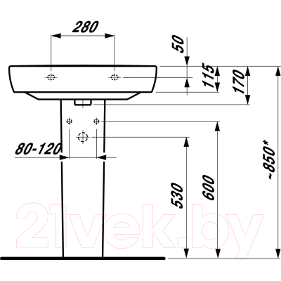 Умывальник Laufen Pro 8189530001041