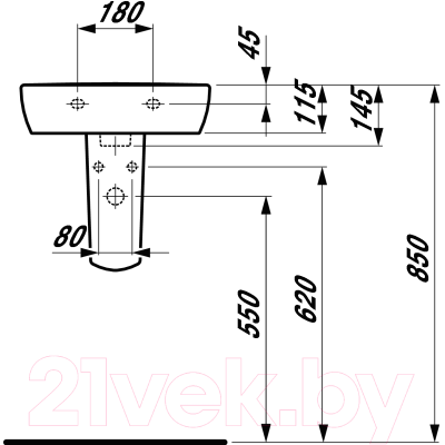 Умывальник Laufen Pro 8119510001041