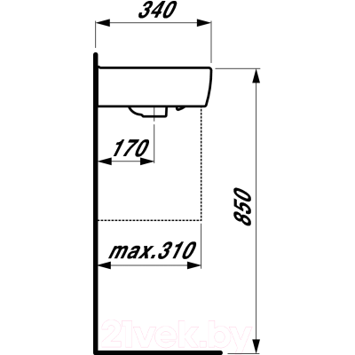 Умывальник Laufen Pro 8119510001041