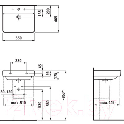 Умывальник Laufen Pro S 8109620001041