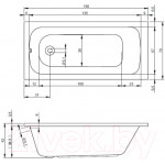 Ванна акриловая Riho Dola 150x70 / BB29005