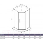 Душевой уголок Alex Baitler AB 215-90