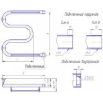 Полотенцесушитель водяной Gloss & Reiter Standart М-образный M.50x70 (3/4