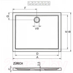 Душевой поддон Riho Zurich DA74 274