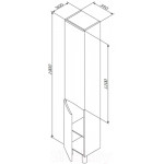Шкаф-пенал для ванной AM.PM Like M80CSR0356WG