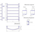 Полотенцесушитель водяной Gloss & Reiter Raduga Л.50x60.Д6 (1/2