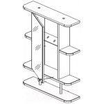 Шкаф с зеркалом для ванной СанитаМебель Камелия-03.54п
